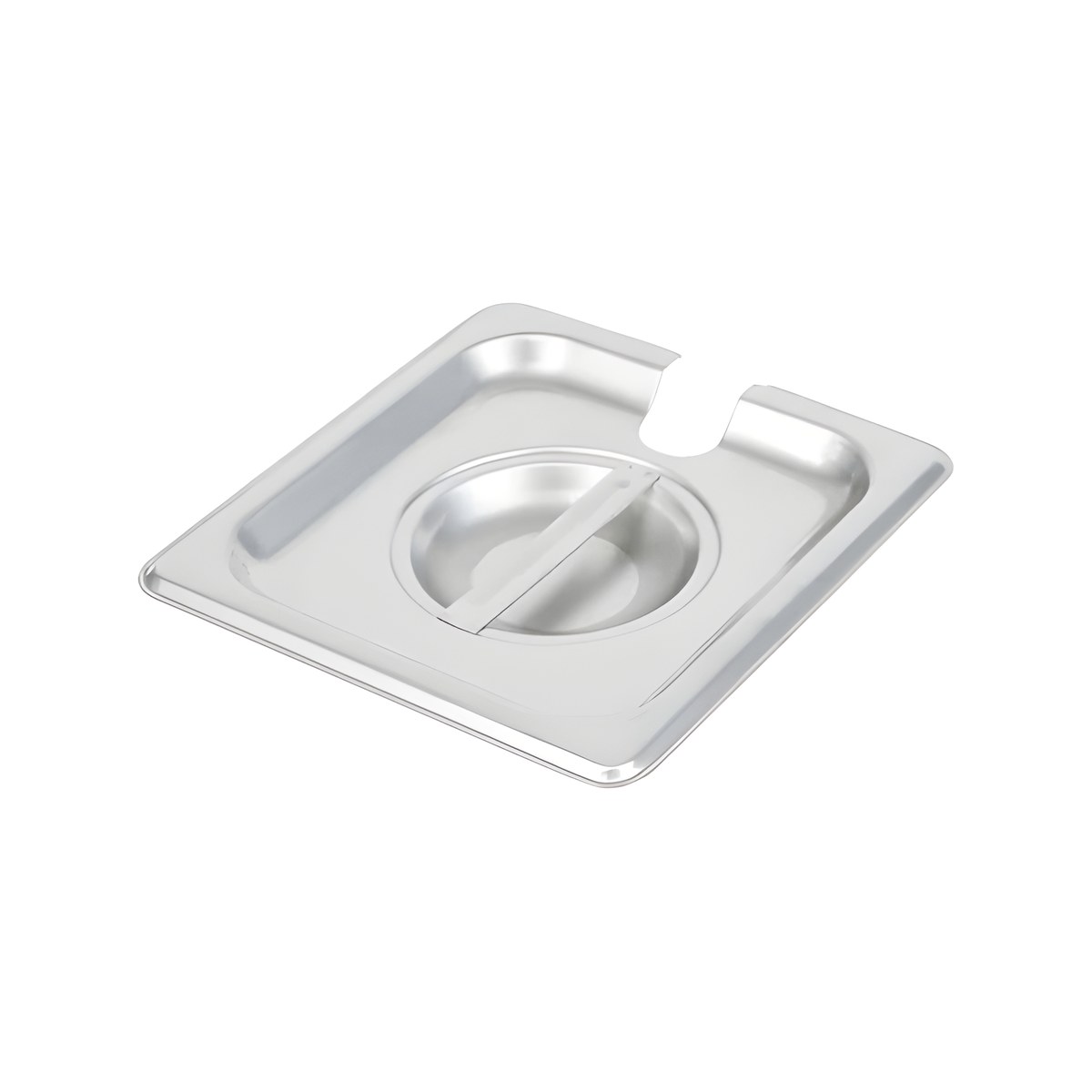 Gastronomy Food Container Lid With Notch 1/6 Inox 18/0 Stainless steel gastronomy food container lid with notch 1/6, 18/0