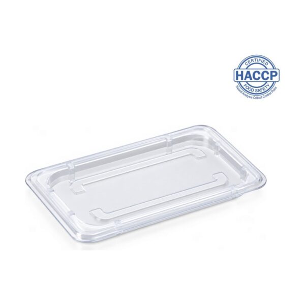 Polypropylene GN 1/4 food container lid, 16.2x26.5 cm
