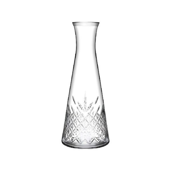 Pasabahce Timeless carved glass decanter, 1 litre