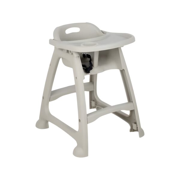 Shatterproof ABS children's dining chair in grey, 58x62x75 cm