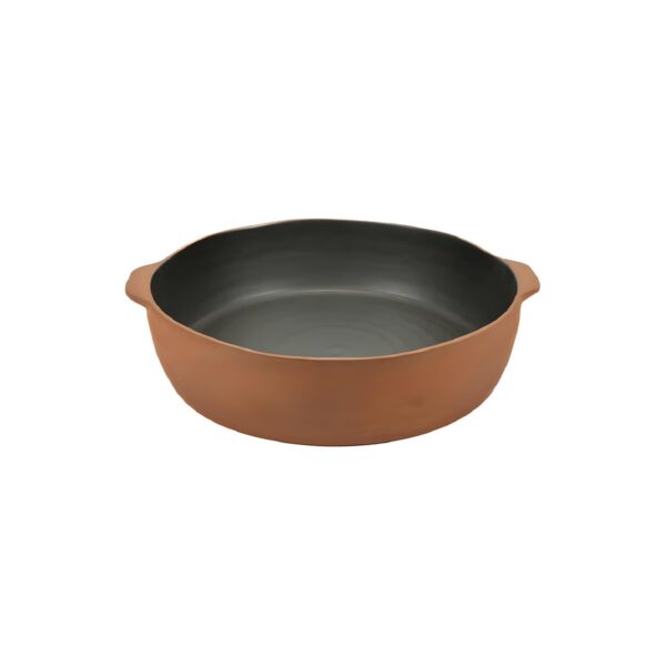 Dark Grey Terra terracotta casserole, Ø21x6.5 cm