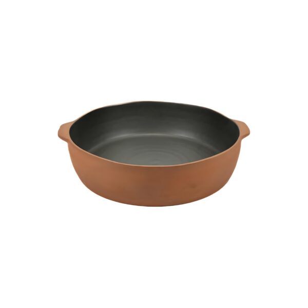 Dark grey Terra terracotta casserole, Ø31x8 cm
