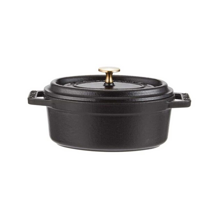 Black cast iron cooking pot, 20x10 cm