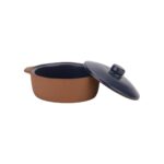 Terra Blue casserole with lid, 12x5 cm