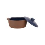 Terra Blue casserole with lid, 15x6.5 cm