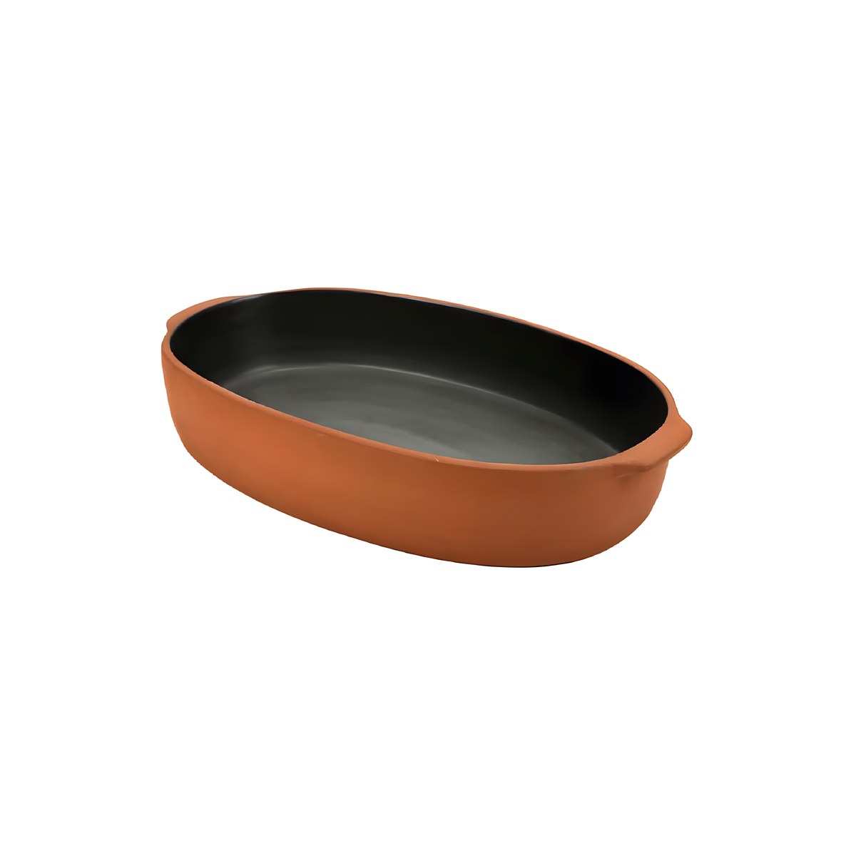 Oval Casserole 27x17cm Dark Grey Terra Dark Grey Terra terracotta oval casserole, 27x17 cm