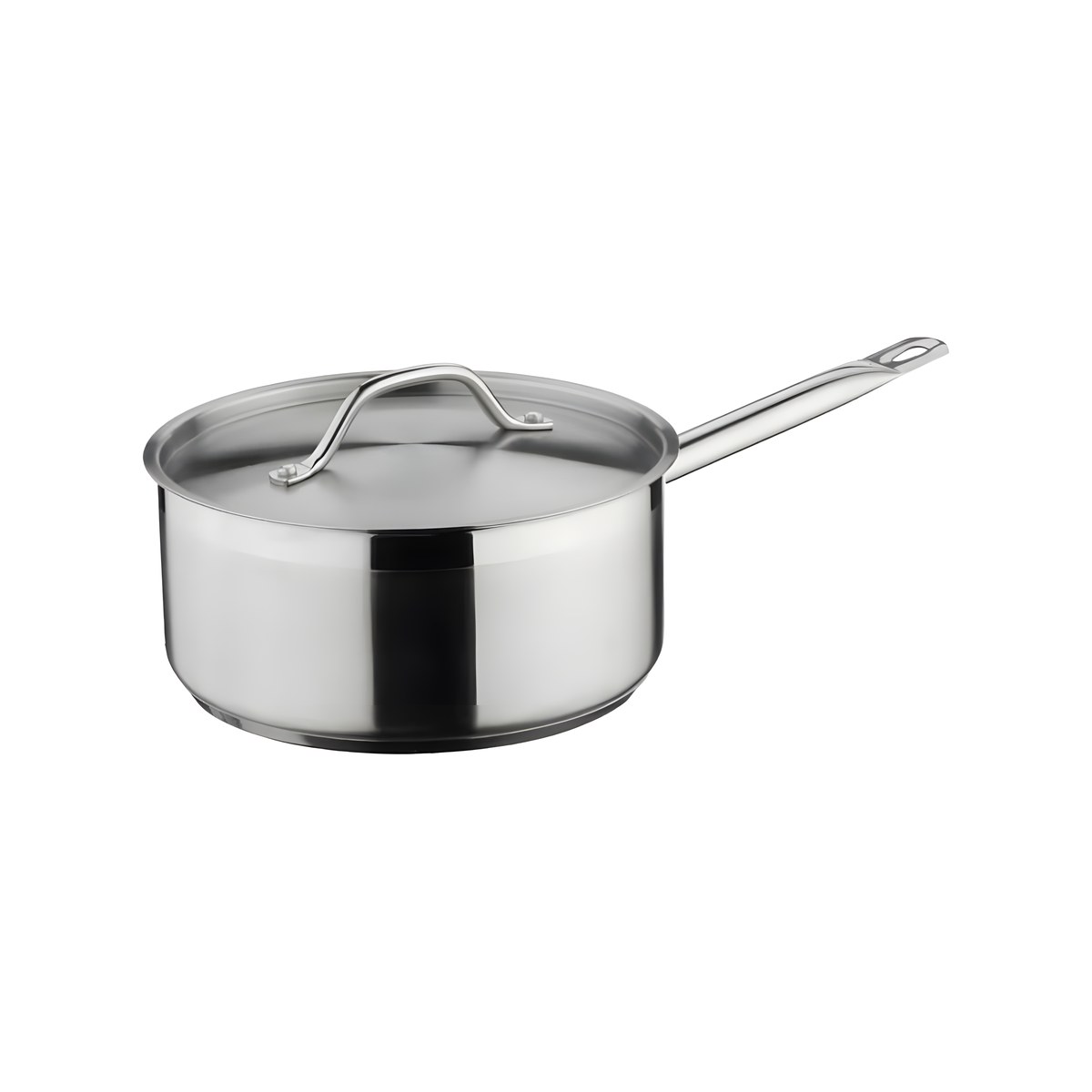 Shallow Saucepan 26x9cm Inox 18/0 With Lid & Handle Stainless steel 18/0 shallow saucepan with lid and handle, 26x9 cm