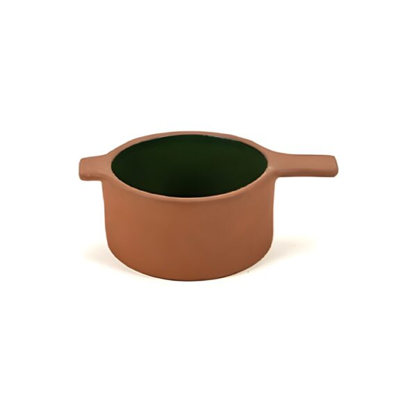 Dark Green Terra terracotta mini casserole, Ø8x4.5 cm