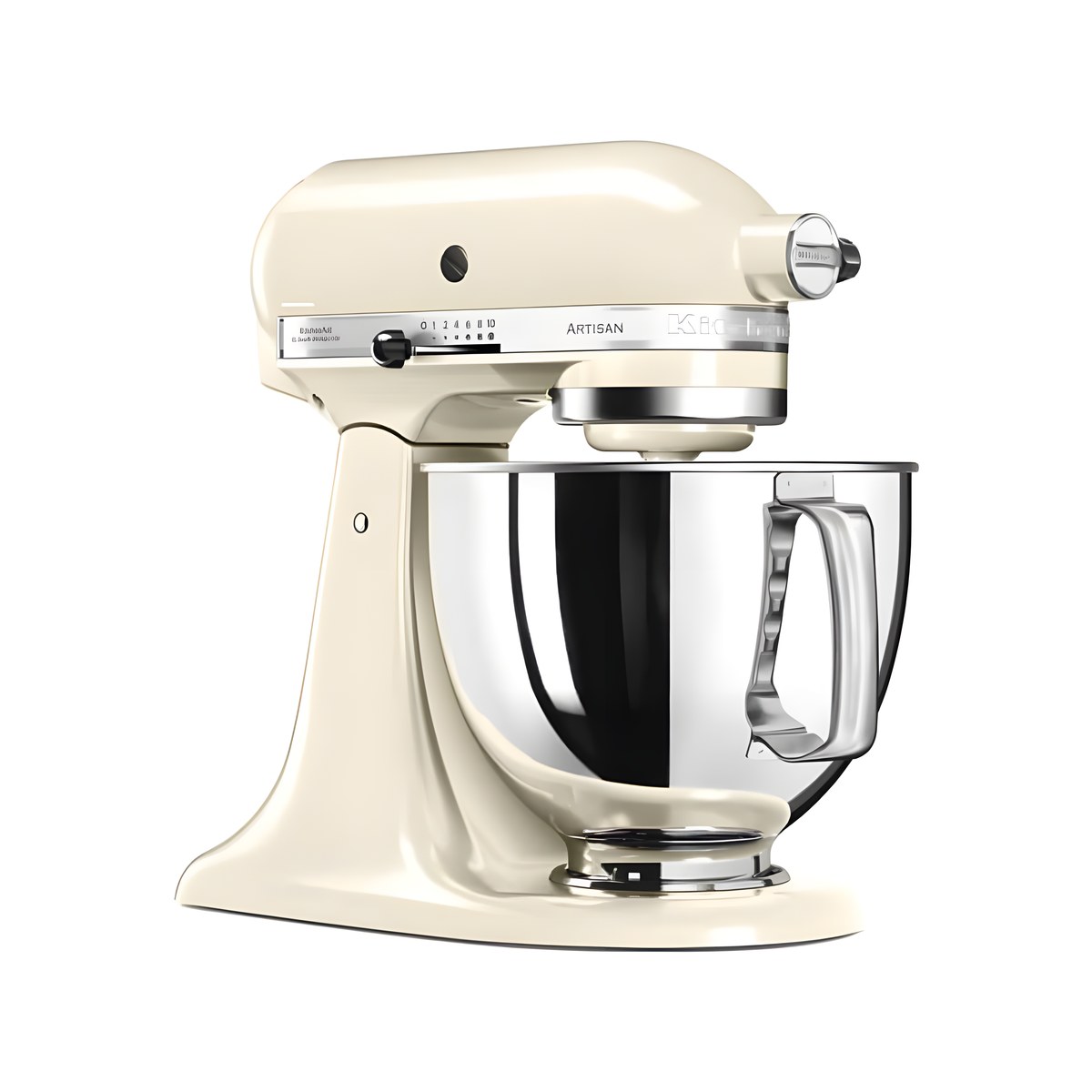KitchenAid Μίξερ 4.8lt. Almond Cream Artisan 5KSM125EAC 4 Εξαρτήματα Κρεμ μίξερ KitchenAid Artisan με ανοξείδωτο κάδο 4,8 λίτρων και 4 εξαρτήματα