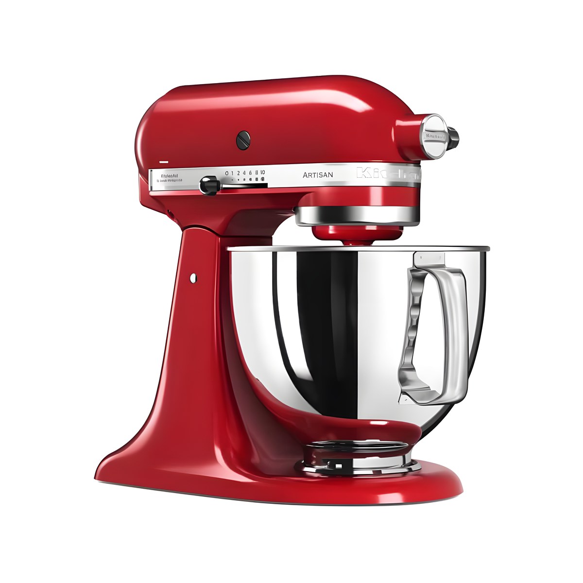 KitchenAid Mixer 4.8lt. Empire Red Artisan 5KSM125EER 4 Parts Red KitchenAid Artisan mixer with 4.8 litre stainless steel bowl and 4 attachments