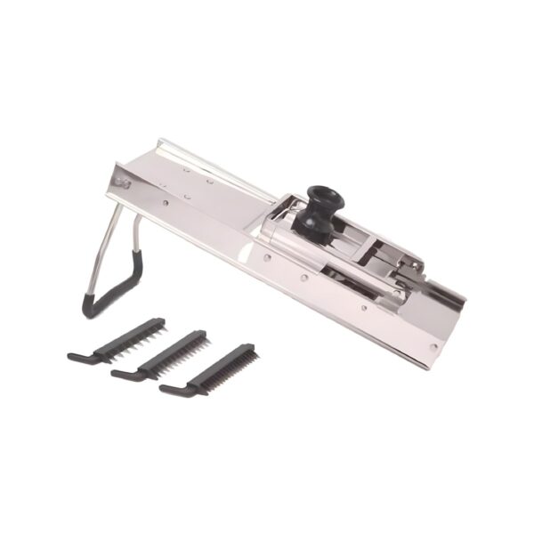 Heavy duty stainless steel 18/10 mandoline cutter with 4 adjustable blades