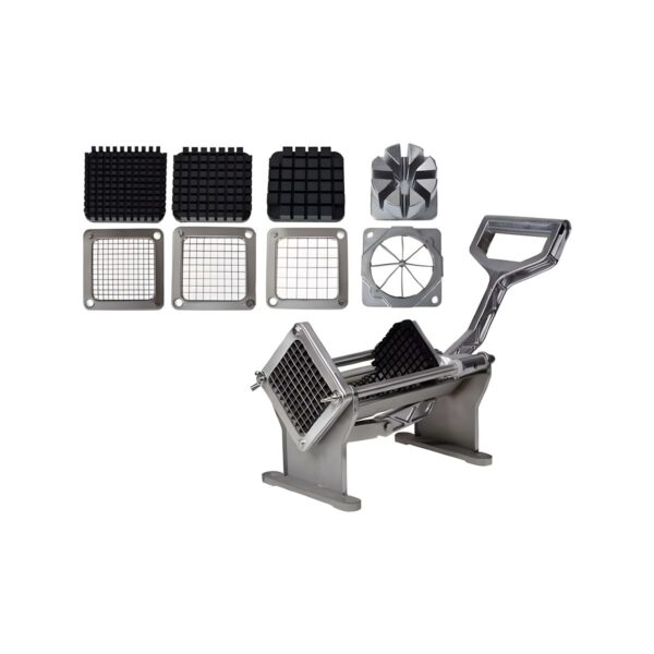 Countertop or wall stainless steel 18/10 potato cutter with 4 blades