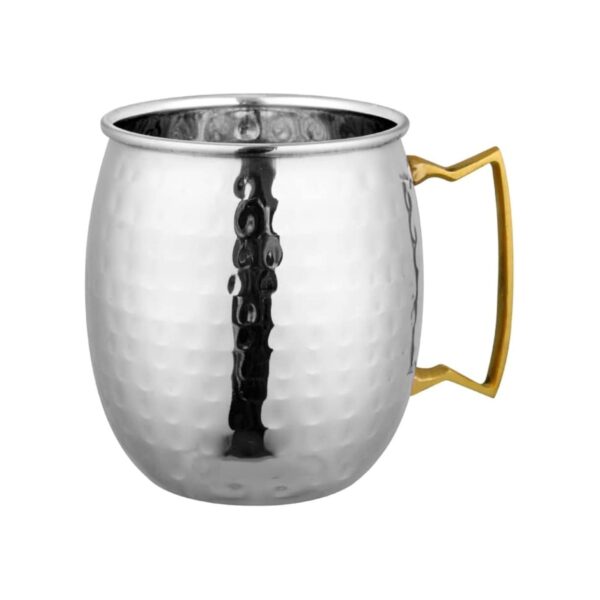 Hammered stainless steel Moscow Mule mug, 50 cl