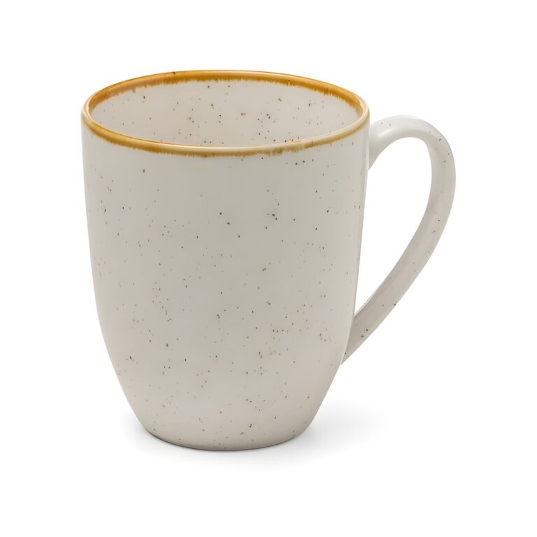 Barley Beige porcelain breakfast mug, 36 cl