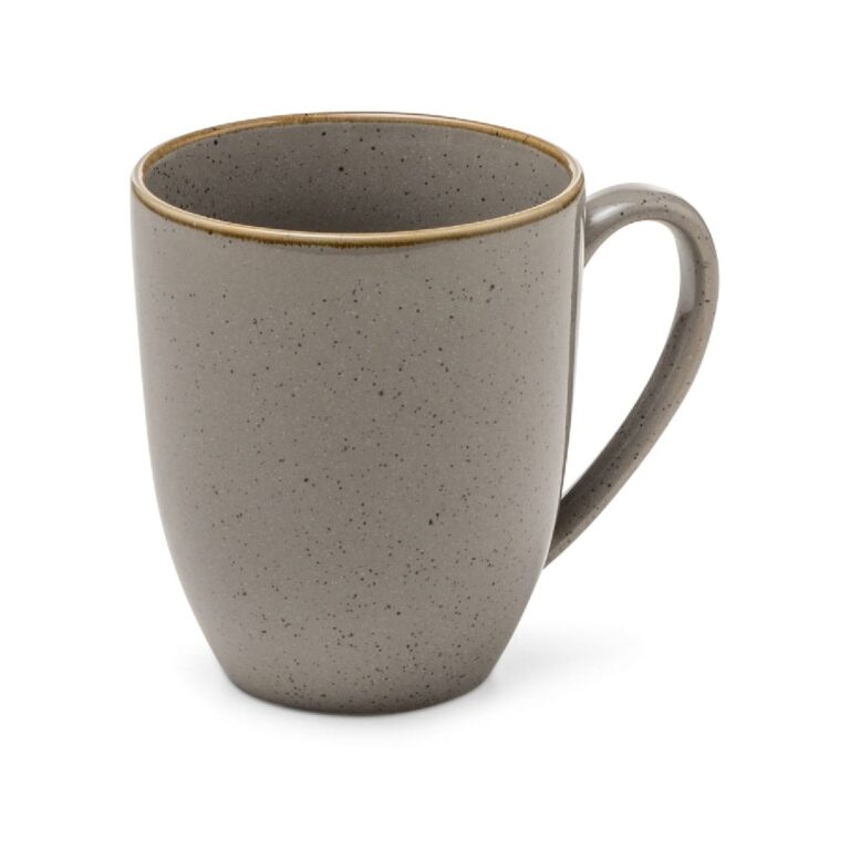 Industrial Grey porcelain breakfast mug, 36 cl
