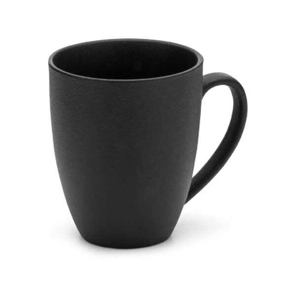 Black Rock black porcelain breakfast mug, 37 cl