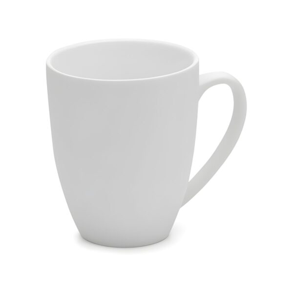 White Rock white porcelain breakfast mug, 37 cl