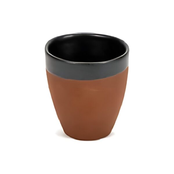 Terra Dark Grey terracotta mug, 8 cl