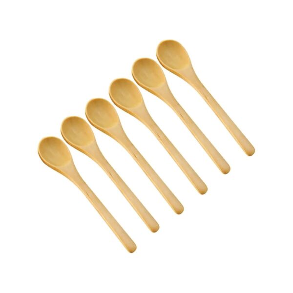 Wooden spoons, set of 6 pieces, 10 cm