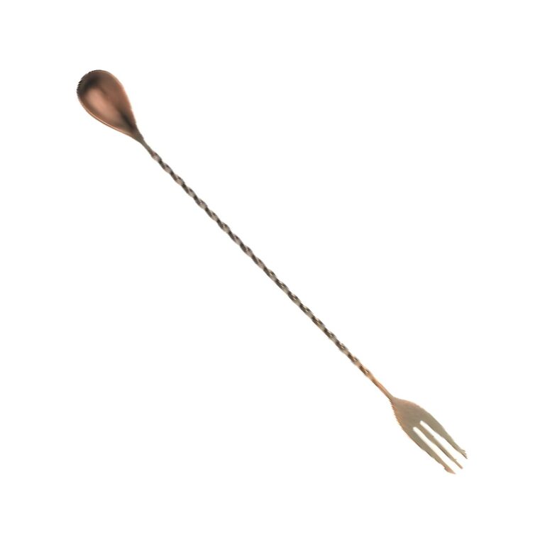 Antique Copper 18/10 stainless steel bar spoon and fork, 31 cm