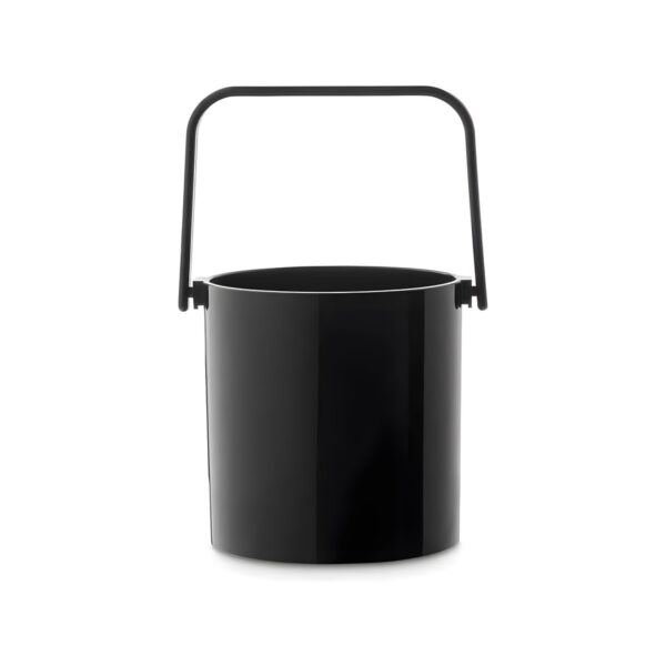 Black polycarbonate ice bucket, 1.2 litre, 14x14 cm