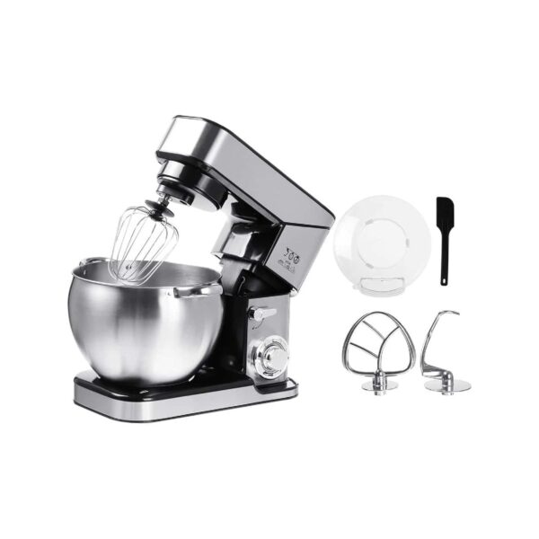 Stainless steel food processor 2000 W with 6.8 litre bowl and 5 accessories