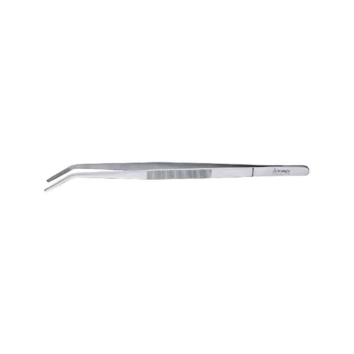Degustation Tongs 15cm Triangle Triangle stainless steel offset degustation tongs, 15 cm