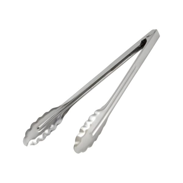 Stainless steel tongs, 1.2 mm thick, 24 cm