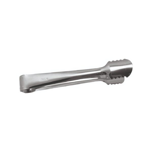 Stainless steel ice tongs with teeth, 17 cm