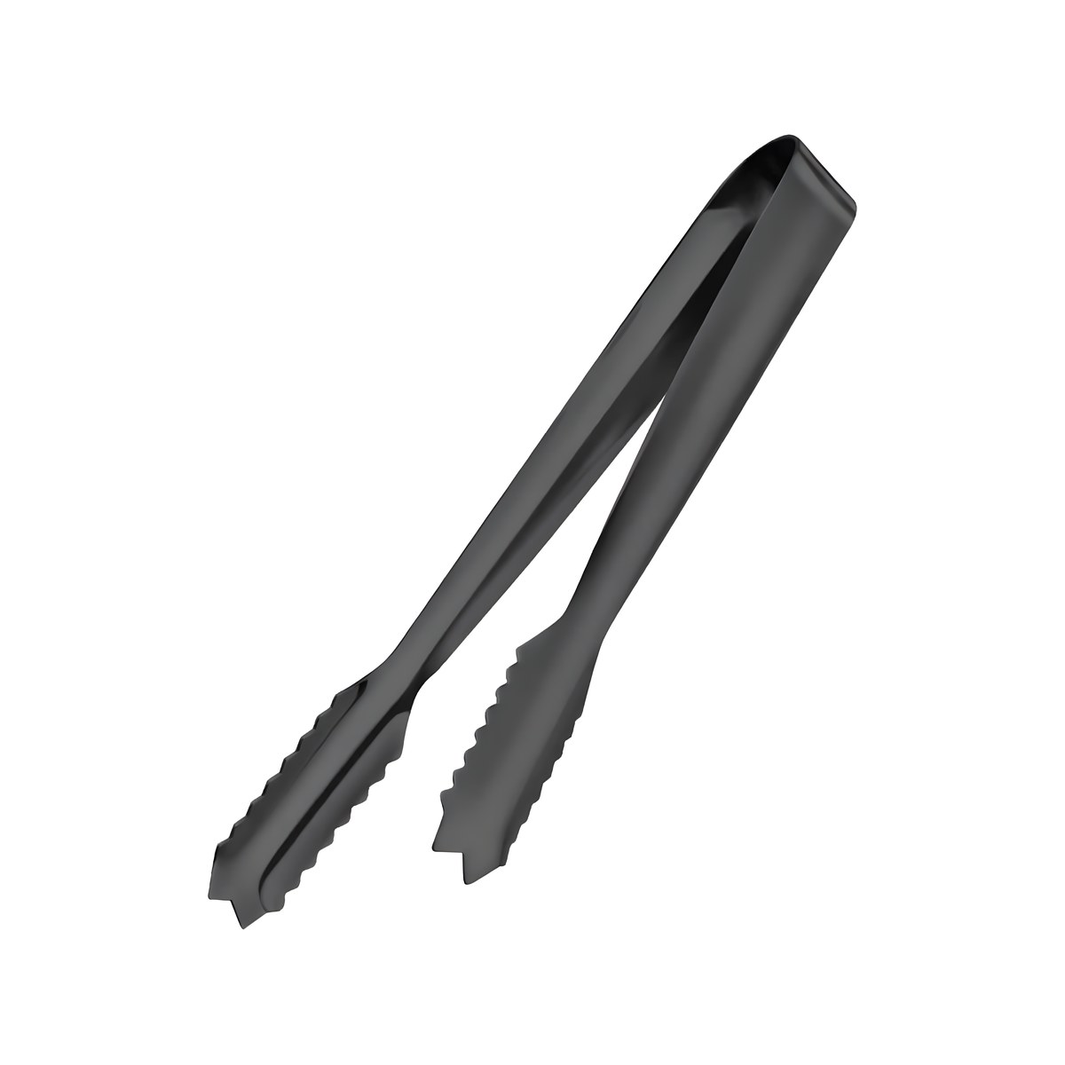 Stainless Steel Ice Tongs 13cm 18/0 Black Black 18/0 stainless steel ice tongs, 13 cm