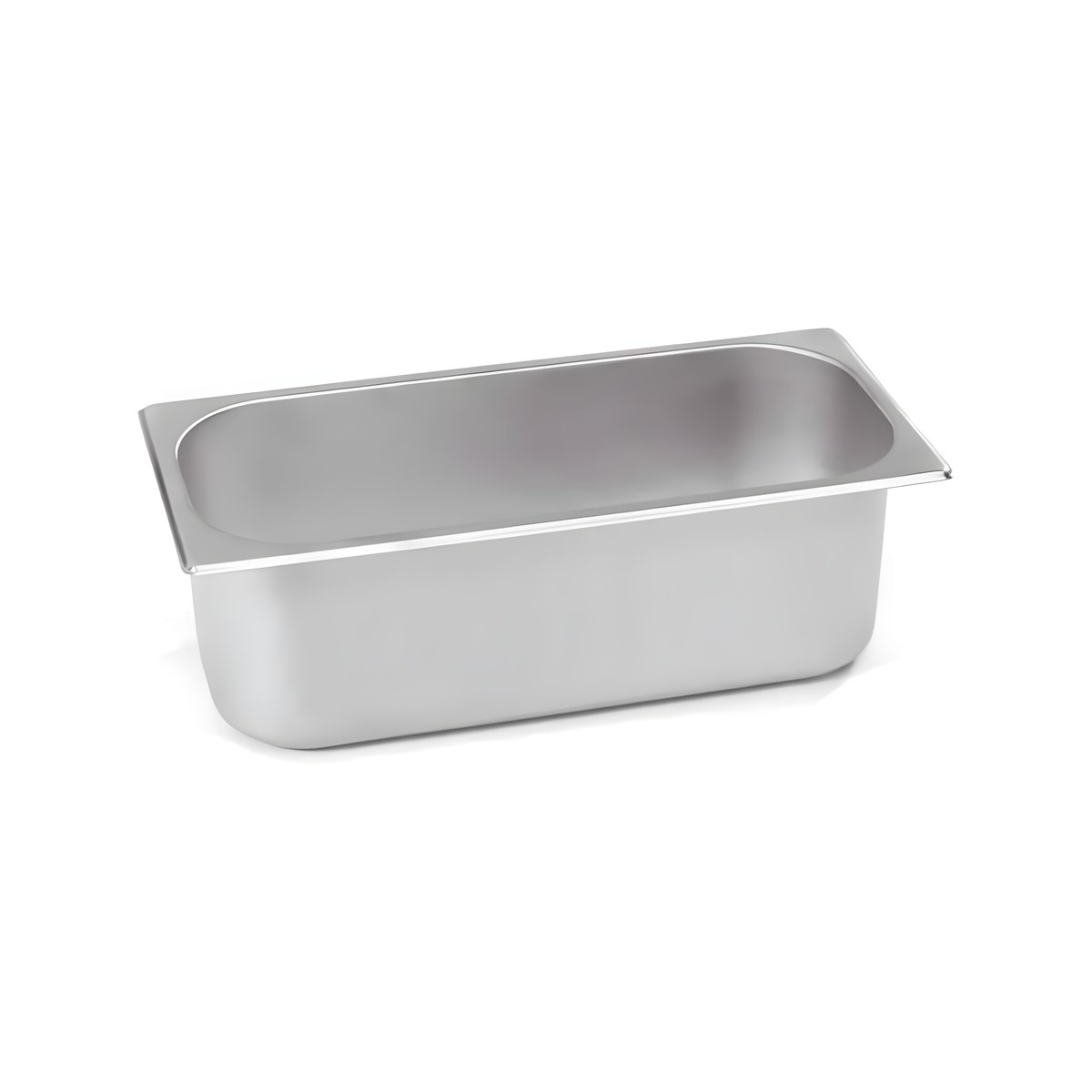 Ice Cream Gastronomy Bowl GN Inox 18/0 36x16.8x12cm 6lt 14-120 Stainless steel GN 18/0 ice cream pan, 36x16.8x12 cm, 6 litres