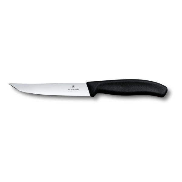 Μαχαίρι steak Victorinox Gourmet Swiss Classic με ίσια λεπίδα 12 εκ. και μαύρη λαβή