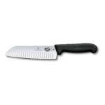 Victorinox Fibrox Santoku knife with grooves and 17 cm blade