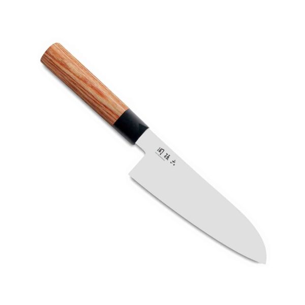 Ανοξείδωτο μαχαίρι σεφ Santoku Kai Magoroku Red Wood, 17 εκ.