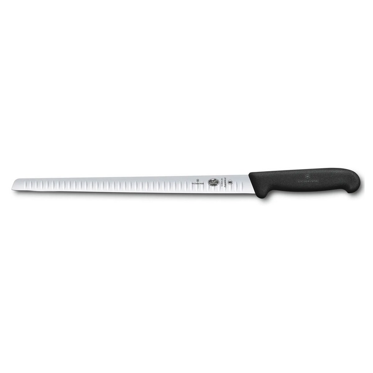 30cm Salmon Knife With Grooves Fibrox Handle Victorinox Victorinox Fibrox salmon knife with grooves and 30 cm blade