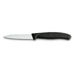 Οδοντωτό μυτερό μαχαίρι κουζίνας Victorinox Swiss Classic με λεπίδα 8 εκ. και μαύρη λαβή
