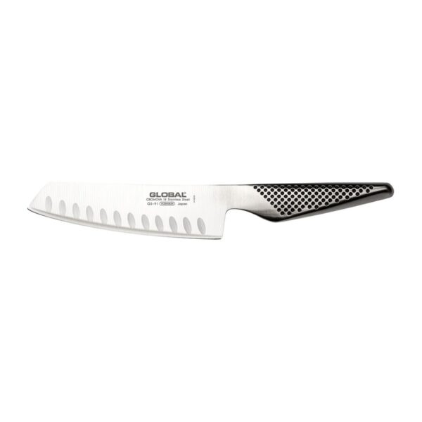 Ανοξείδωτο μαχαίρι Nakiri Global Classic GSF με αυλακώσεις, 14 εκ