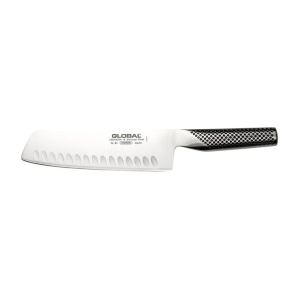 Ανοξείδωτο μαχαίρι Nakiri Global Classic G με αυλακώσεις, 18 εκ