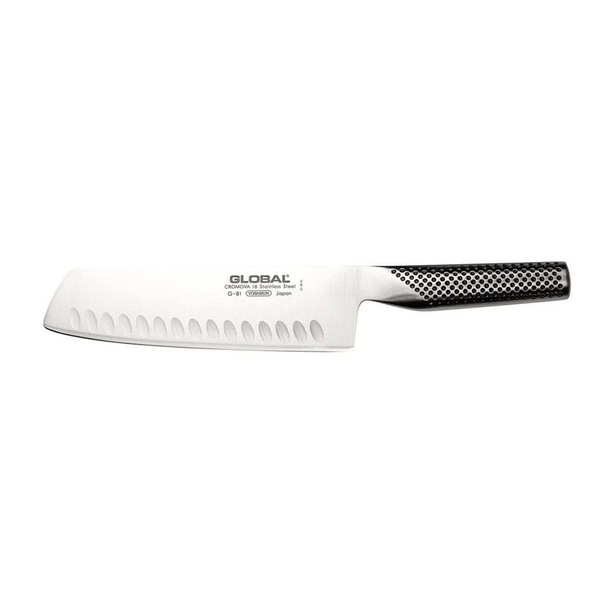Nakiri Knife 18cm Classic G Global Japan Global Classic G stainless steel Nakiri knife with grooves, 18 cm