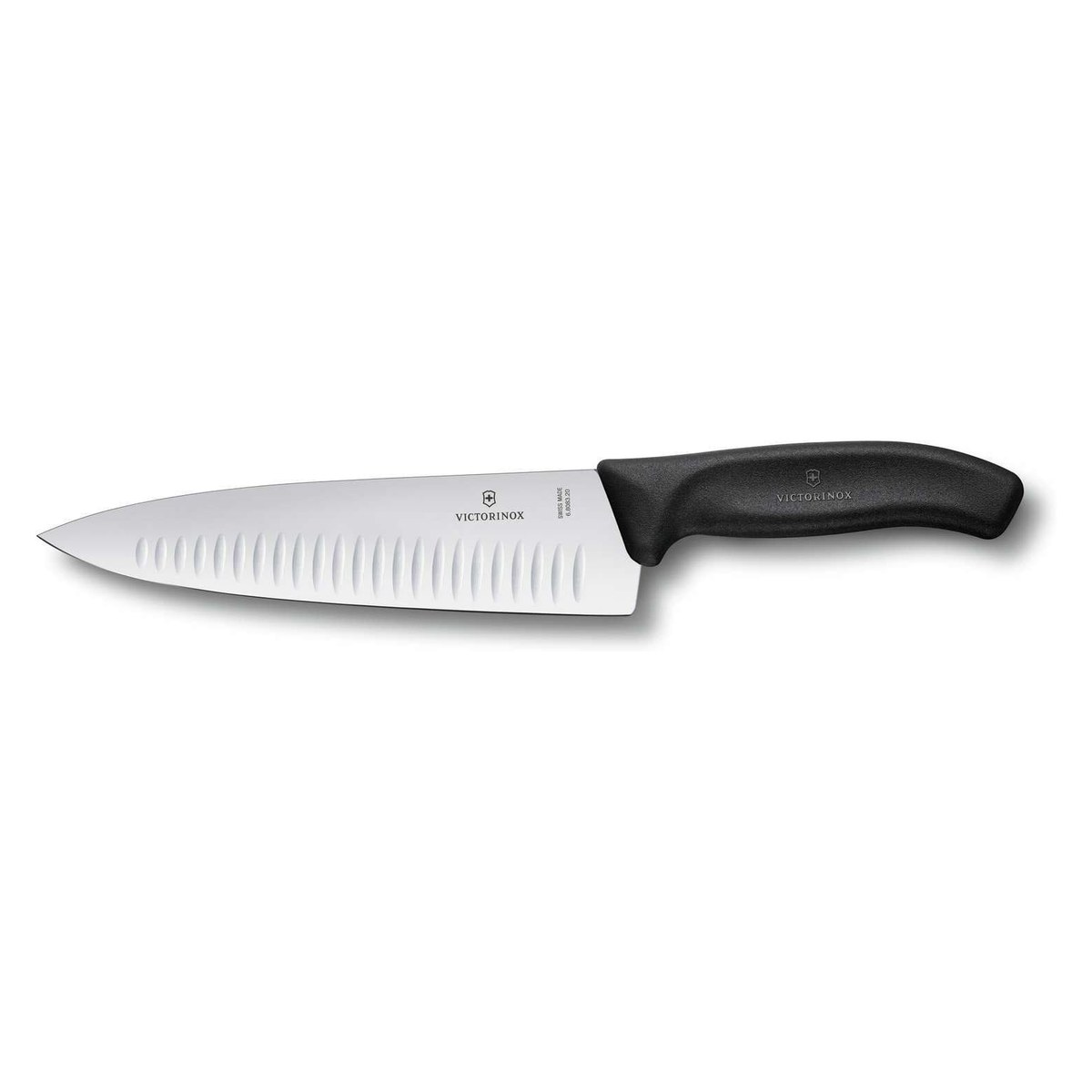 Μαχαίρι Σεφ 20εκ Με Αυλακώσεις Μαύρη Λαβή Swiss Classic Victorinox Μαχαίρι σεφ Victorinox Swiss Classic με αυλακώσεις, μαύρη λαβή και λάμα 20 εκ.