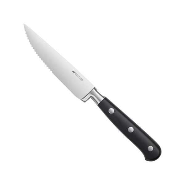Comas 18/10 stainless steel steak knife with Pakka Black wooden handle