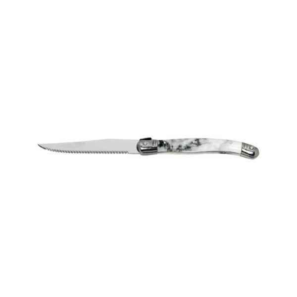 Espiel steak knife, 18/0 stainless steel with marble-effect handle