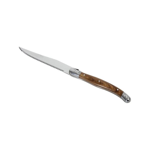 Espiel steak knife, 18/0 stainless steel with wooden handle