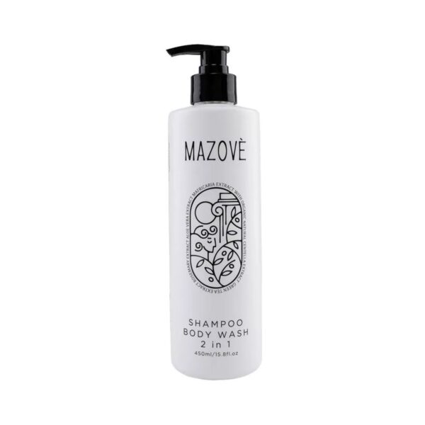 MAZOVE σαμπουάν-αφρόλουτρο 2 σε 1 σε επιτοίχιο μπουκάλι, 450 ml