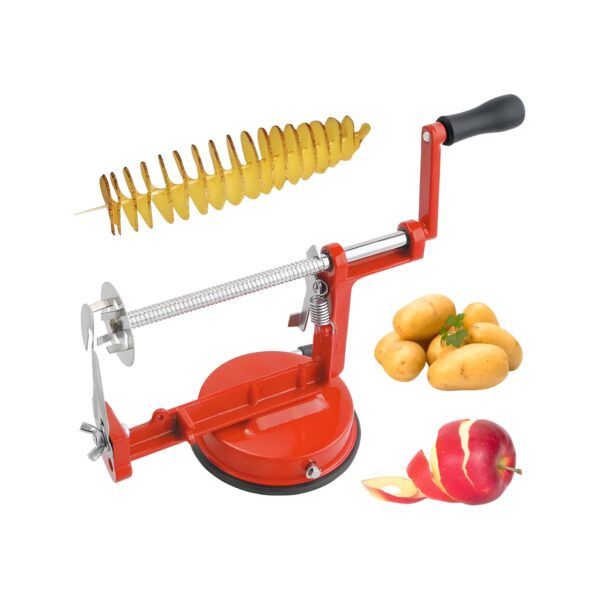Manual desktop stainless steel spiral cutting machine with suction cup