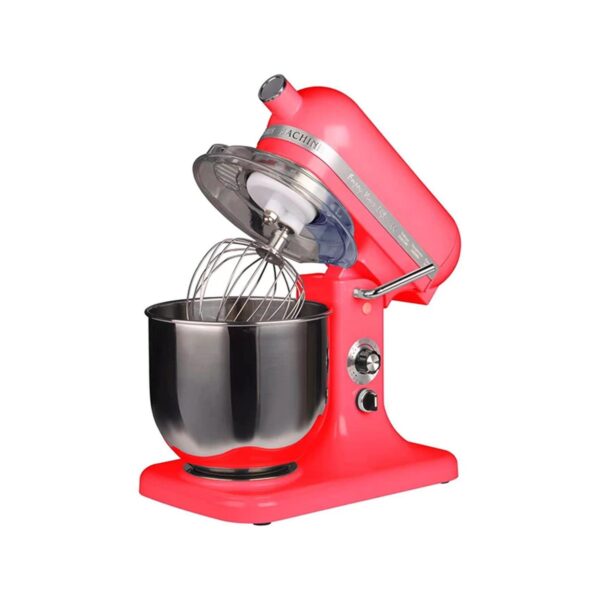 Red professional pastry mixer with stainless steel bowl, 7 litres, 500 W