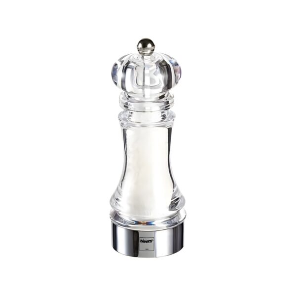 Bisetti Perugia acrylic salt mill, 18 cm tall