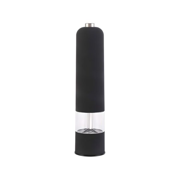 Electric salt and pepper mill in matte black stainless steel, 24 cm