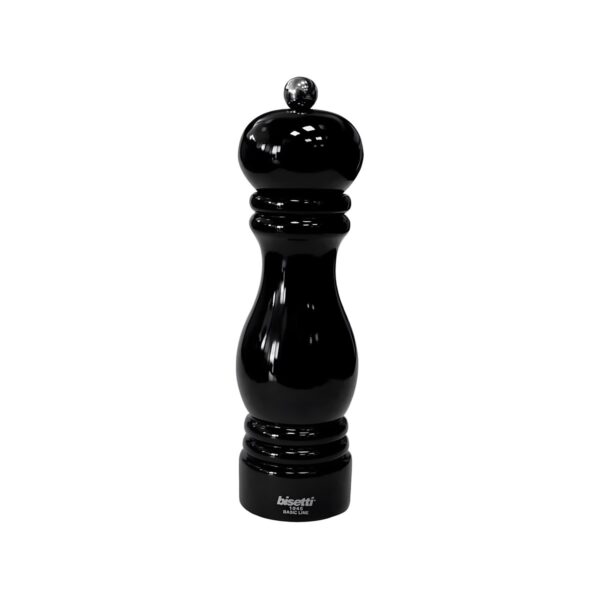 Ξύλινος μύλος πιπεριού Bisetti Sorrento Black, ύψος 19 εκ.