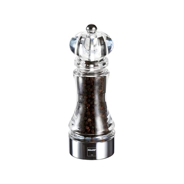 Bisetti Perugia acrylic pepper mill, 18 cm tall